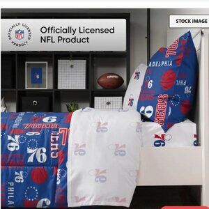 NBA Philadelphia 76ers Unisex-Adult NHL Team Logo Bed in a Bag Comforter, Full